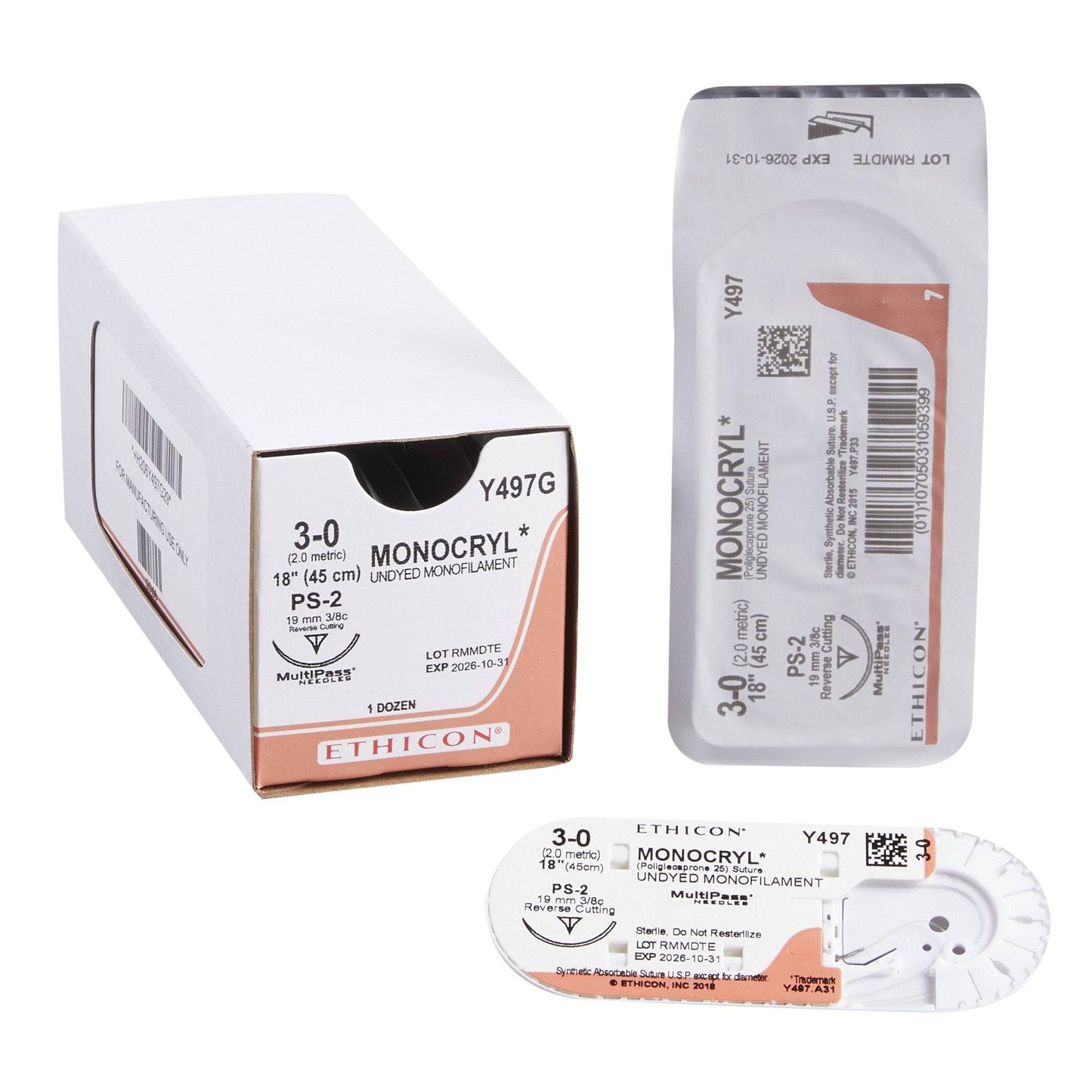Monocryl Suture with Undyed Monofilament
