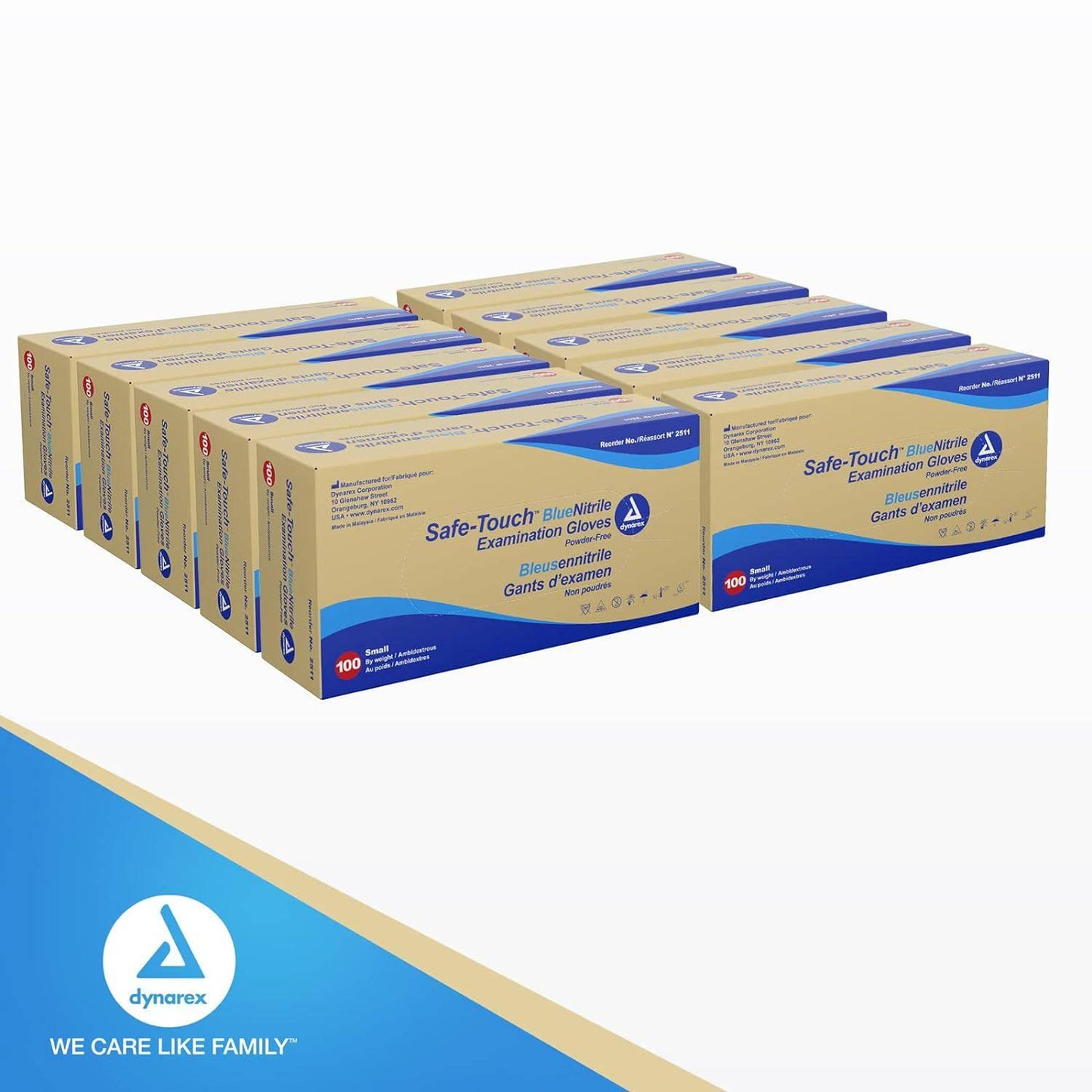 Safe-Touch Nitrile Exam Gloves