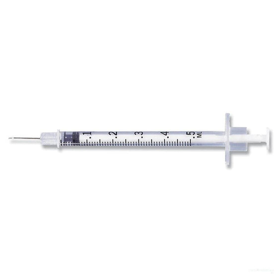 1/2 mL TB Syringe with Attached Needle