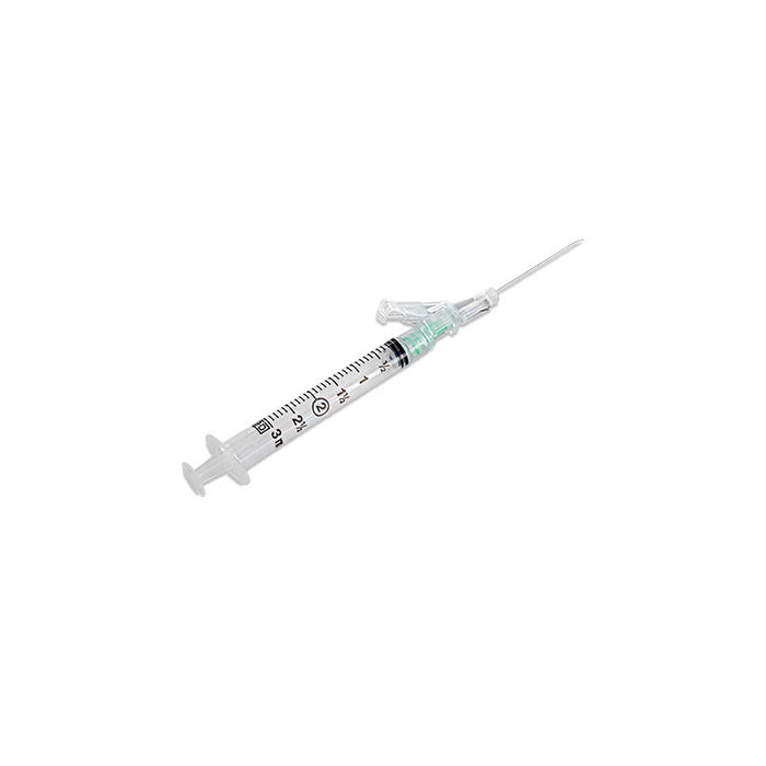 Syringe with SafetyGlide Safety Needle