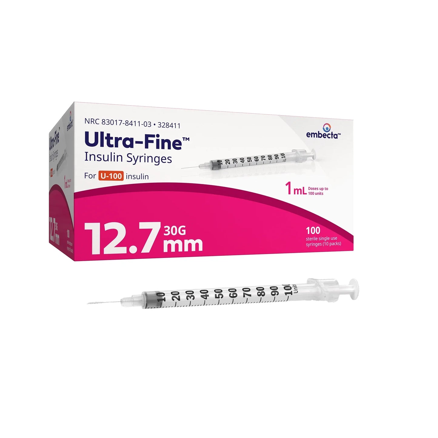 Ultra Fine U-100 Insulin Syringes