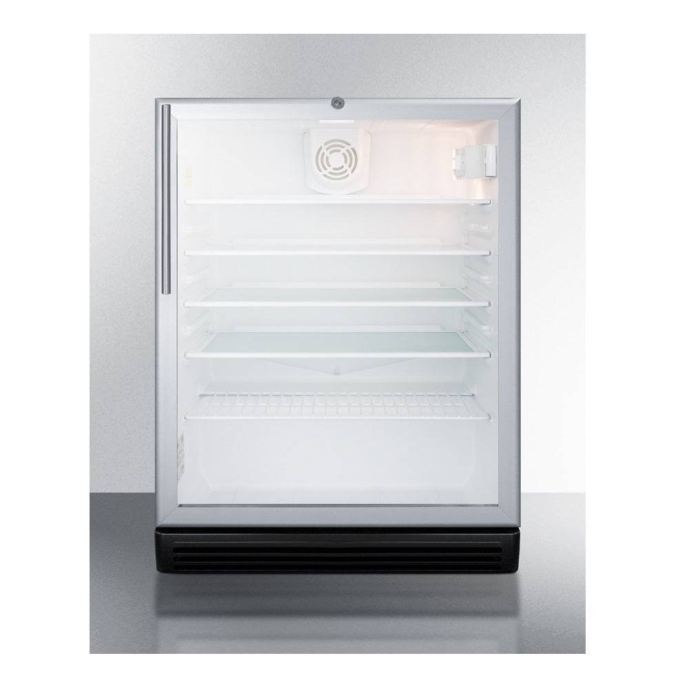 Freestanding Refrigerator with Lock and Display