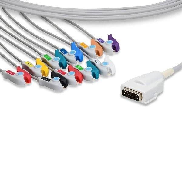 Burdick Compatible 10-Lead Direct-Connect EKG Cable