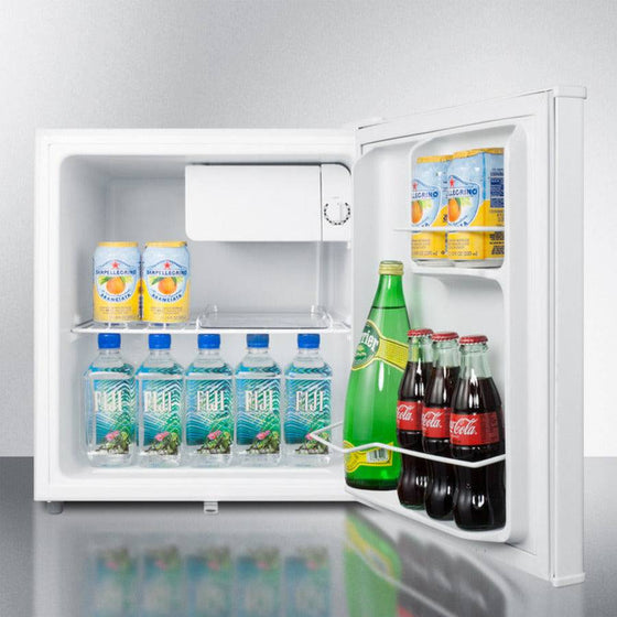 Compact Refrigerator-Freezer with Front Mount Lock