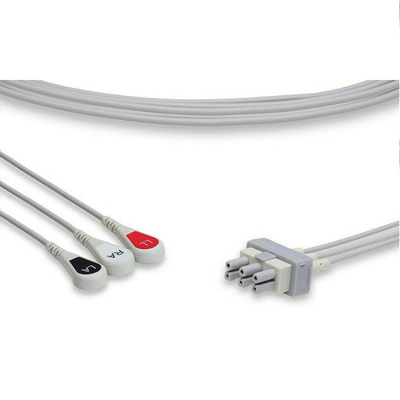 3-Lead Snap ECG Leadwire Philips Compatible