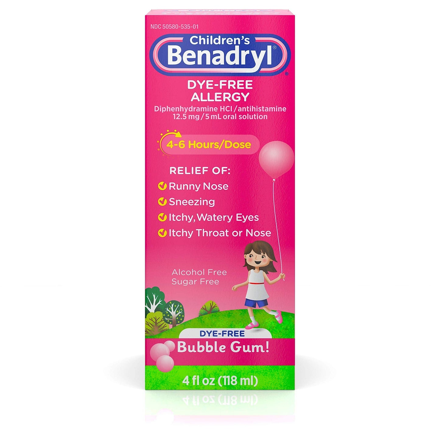 Benadryl Child Liquid Allergy Relief Bubblegum