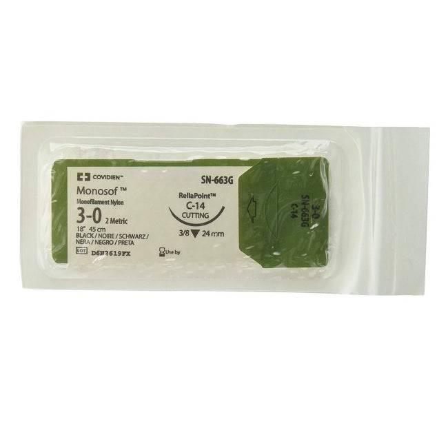 Monosof Monofilament Sutures w Reverse Cutting