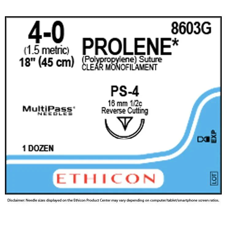 PS-4 Prolene Suture with Clear Monofilament