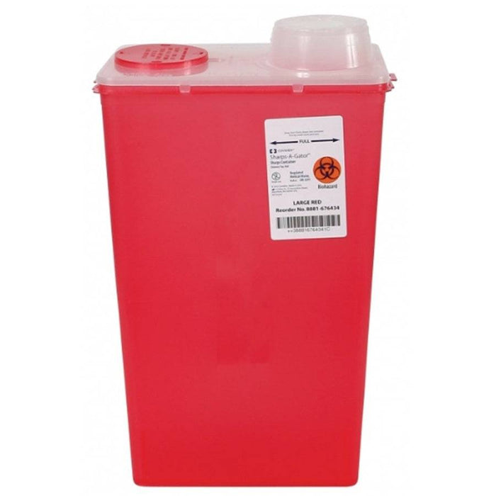 Multi-Purpose Sharps Container with Vertical Drop Lid