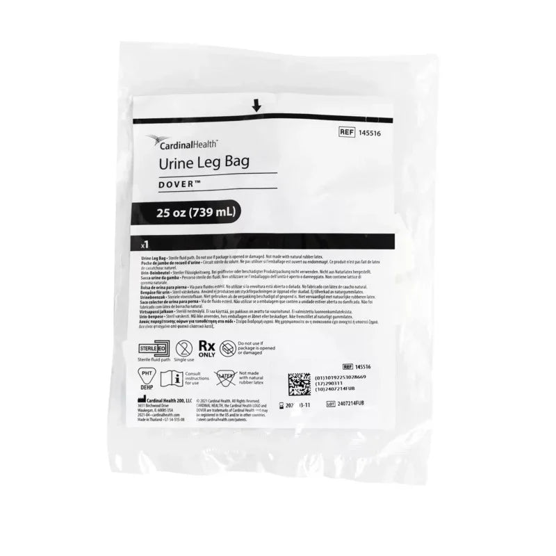 Dover Disposable Leg Urine Drainage Bag with Anti-Reflux Valve