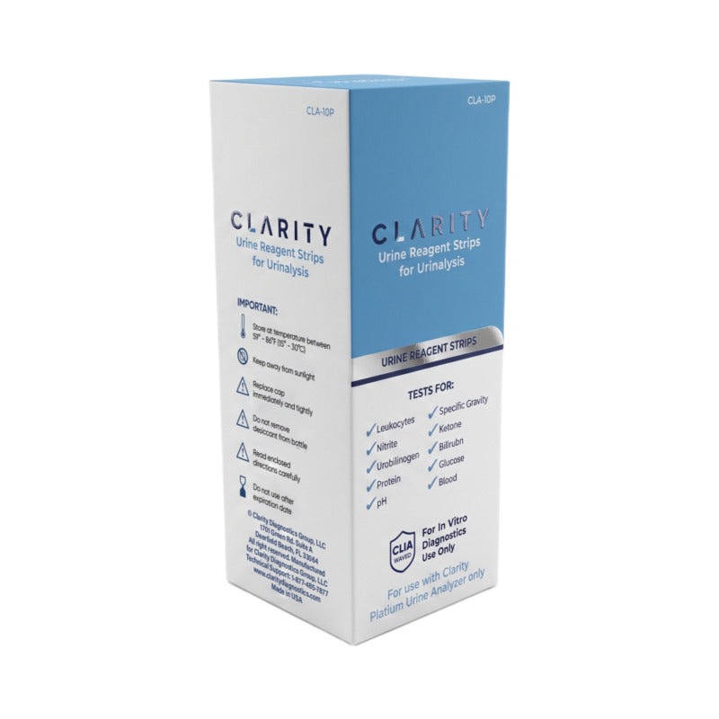 Clarity Platinum 10 Parameter Urinalysis Test Strips