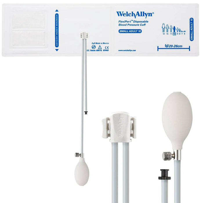 FlexiPort Disposable Adult BP Cuffs with 2 Tubes and Connector