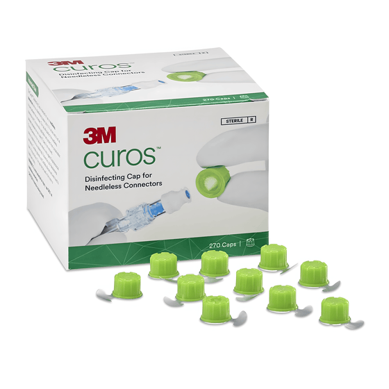 Curos Disinfecting Cap for Needleless Connectors (Sold as a Box of 270)