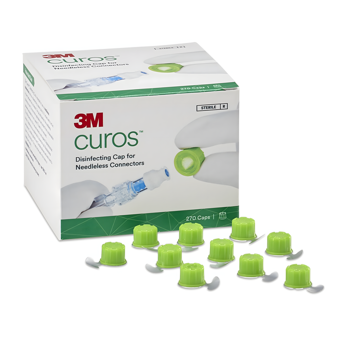 Curos Disinfecting Cap for Needleless Connectors (Sold as a Box of 270)