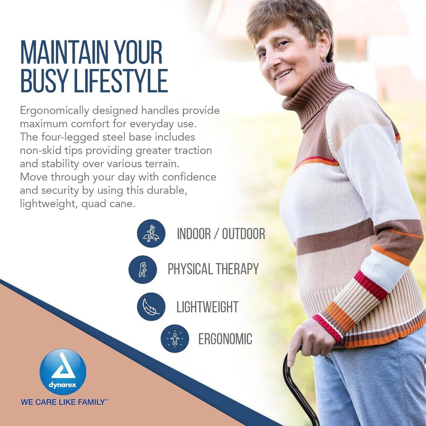 Sturdy Quad Leg Cane for Adults