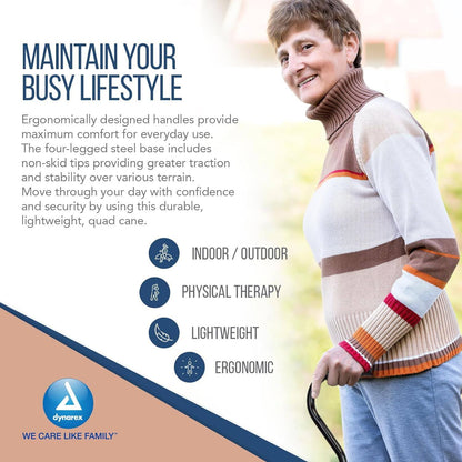 Sturdy Quad Leg Cane for Adults