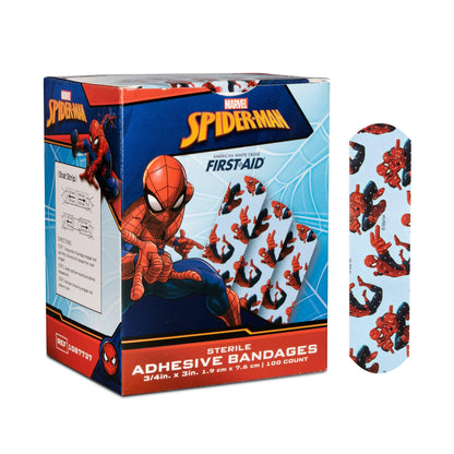 Spiderman Adhesive Bandages 3/4" x 3"