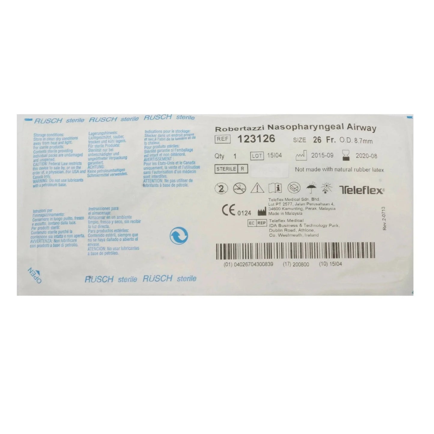 Rusch Robertazzi Nasopharyngeal Airway