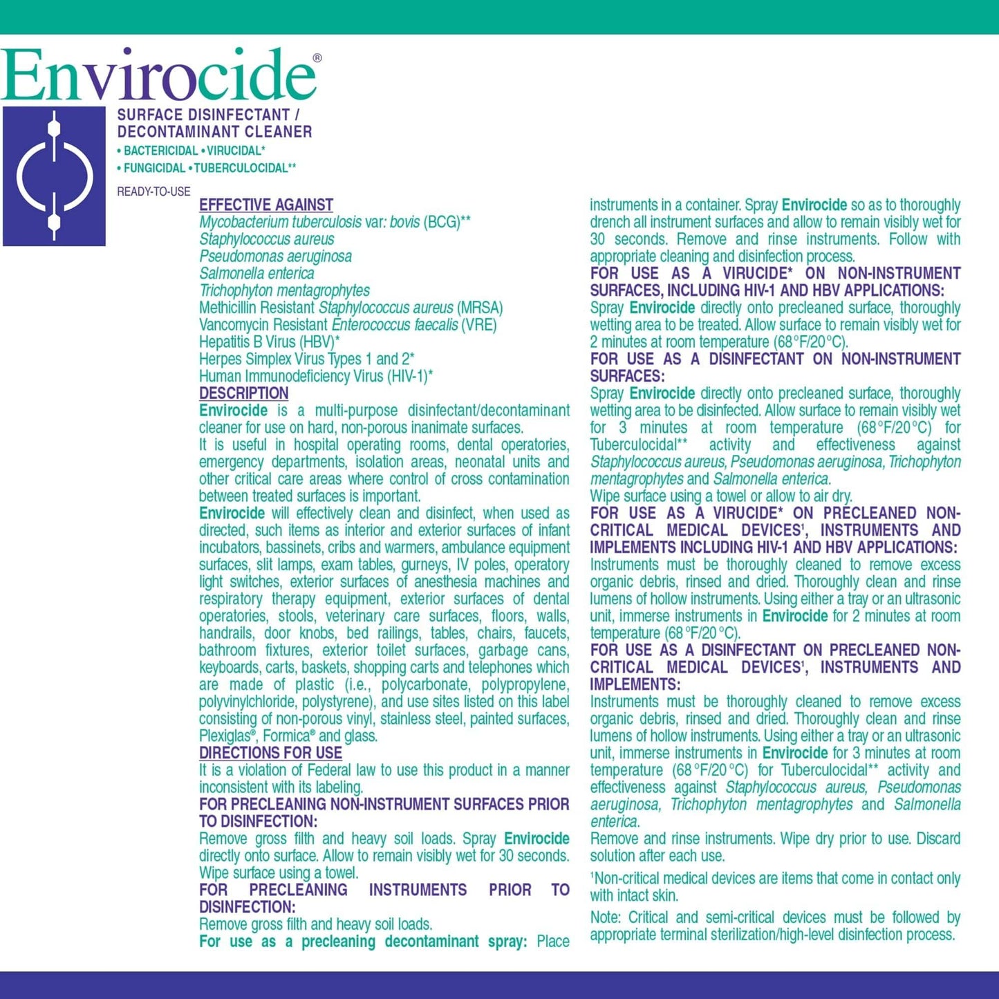 Envirocide Surface Disinfectant