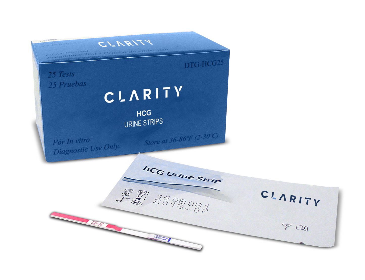 Clarity Rapid Pregnancy hCg Testing Strips
