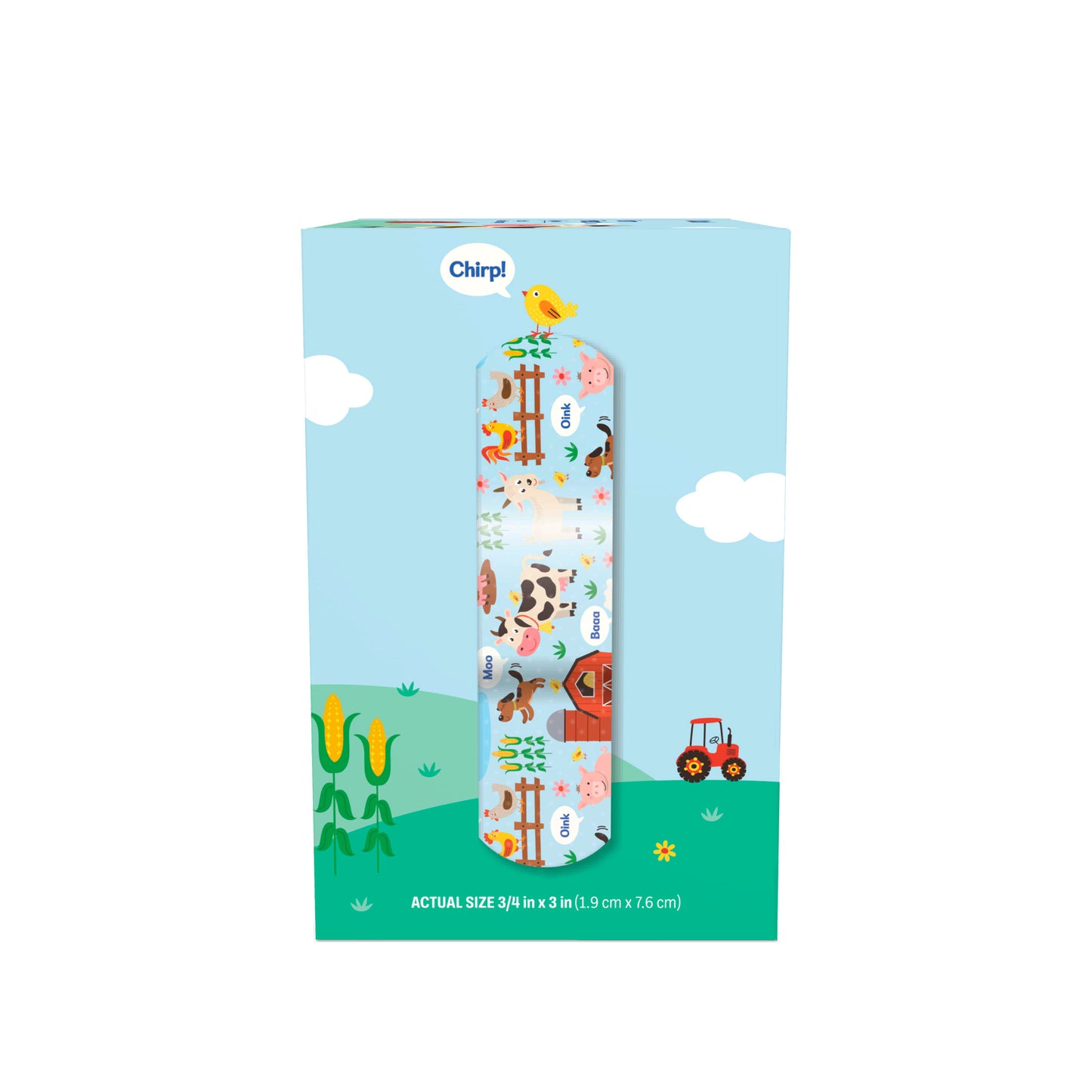 Stat Strip Farm Friends Adhesive Bandages 3/4" x 3"