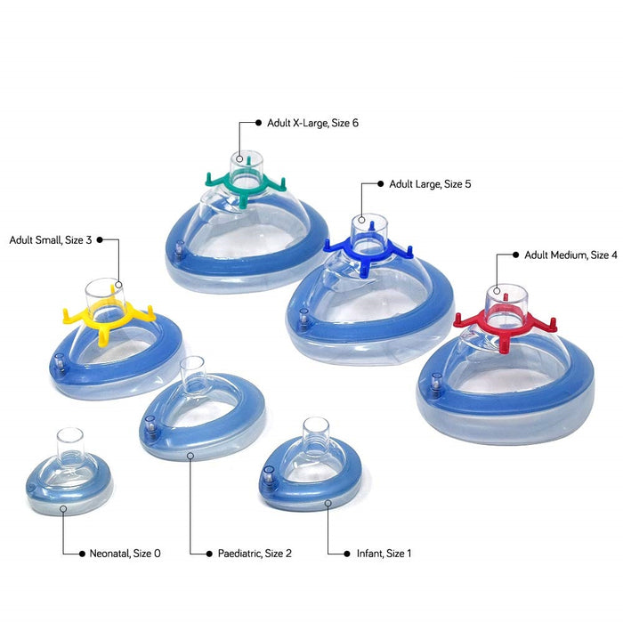 Cushioned Anesthesia Face Mask with Valve