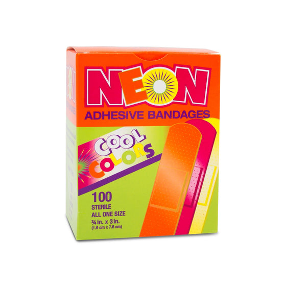Dukal Neon Adhesive Bandages 3/4" x 3"
