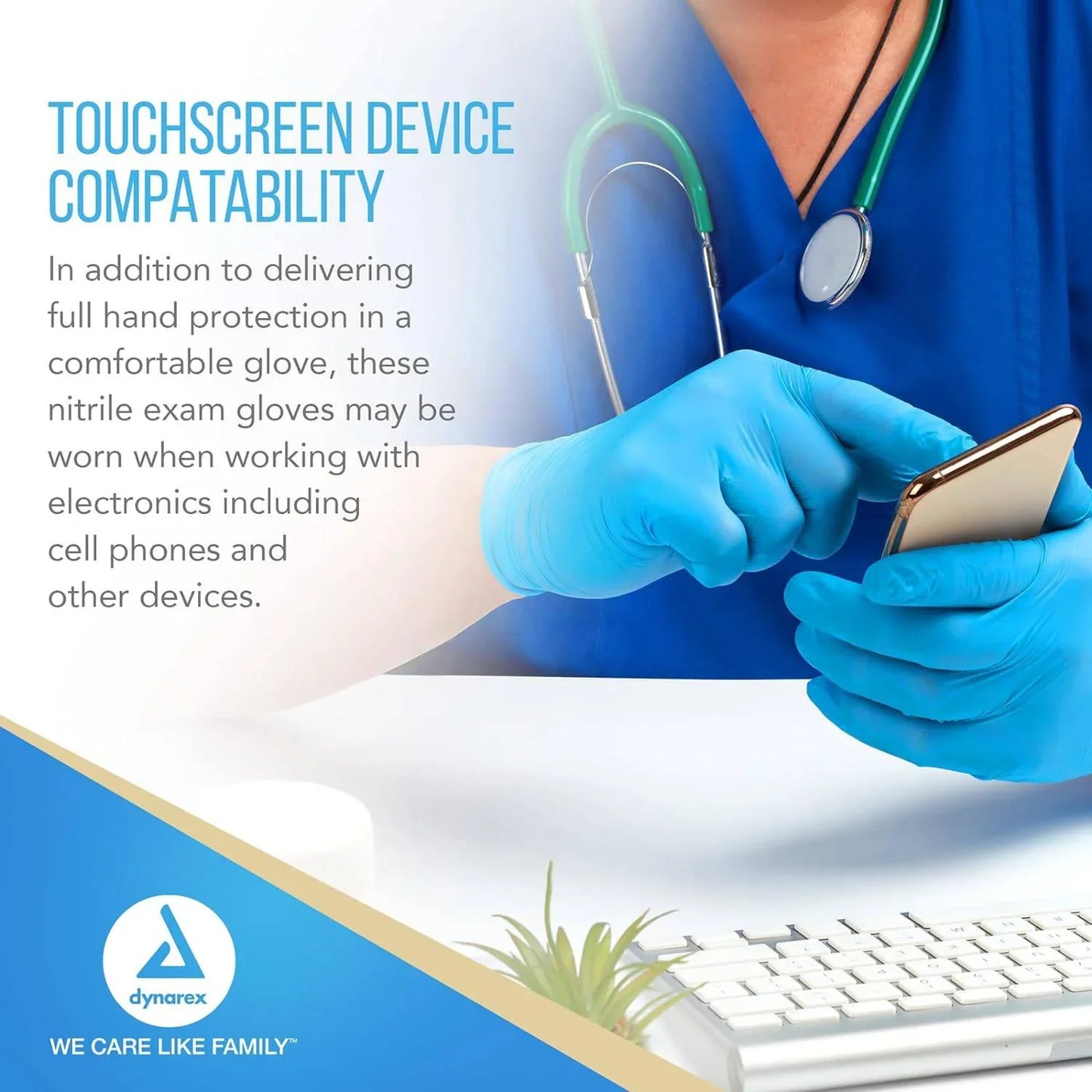 Safe-Touch Nitrile Exam Gloves