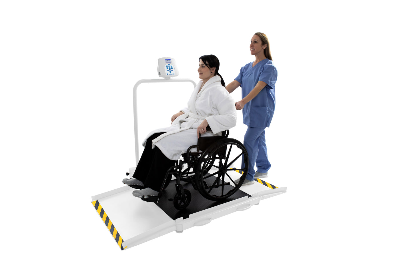 Digital Wheelchair Scale with Extra-Large Platform and Dual Ramps - ADA Compliant