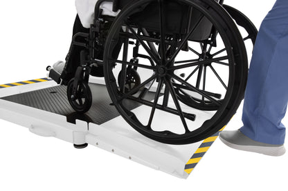 Digital Wheelchair Scale with Extra-Large Platform and Dual Ramps - ADA Compliant