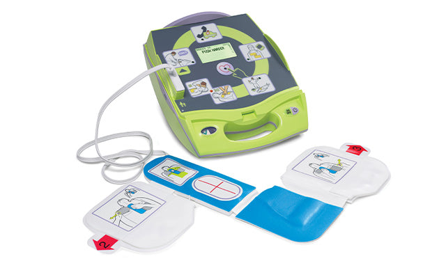 AED Plus Defibrillator with Professional Cover and CPR-D Pads: Real CPR Help, Automatic Shock Delivery