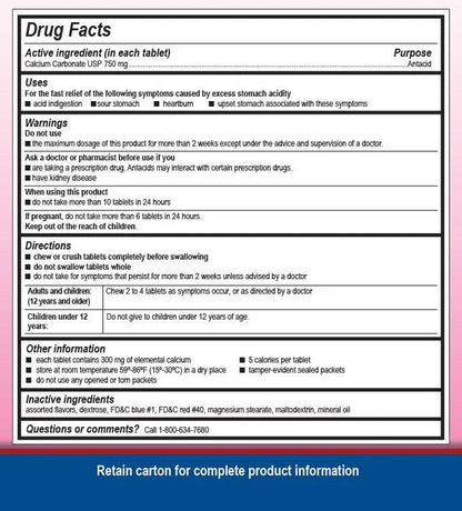 Ban-acid Maximum Strength Antacid Tablets