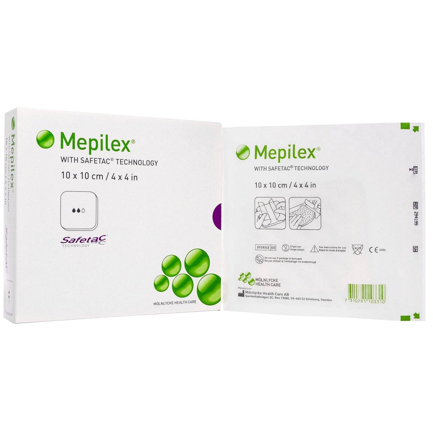 Mepilex 4" x 4" Self-Adherent Foam Dressing