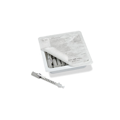 1 ml Syringe with SafetyGlide Safety Needle Allergist Tray
