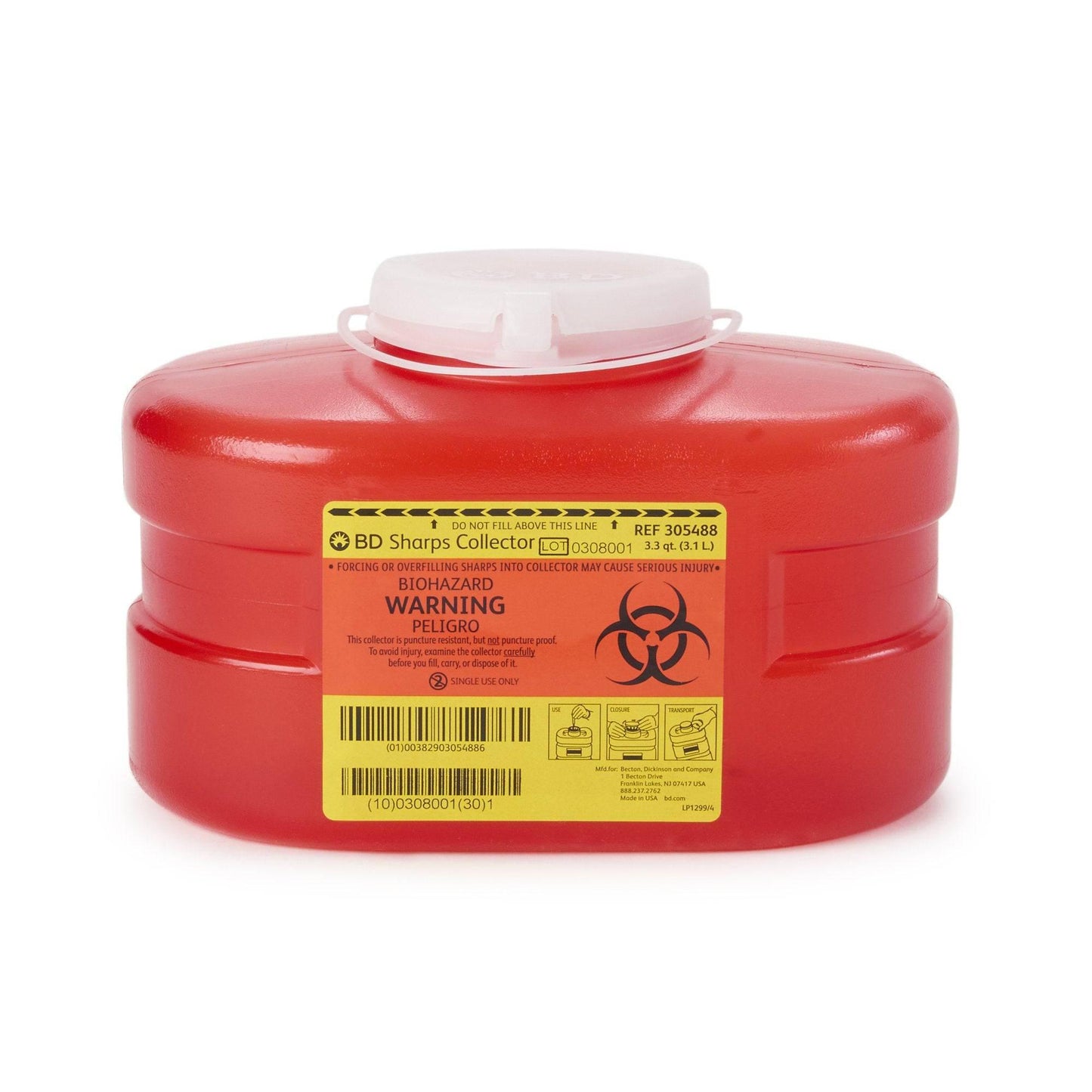 Multiuse One-Piece Sharps Container