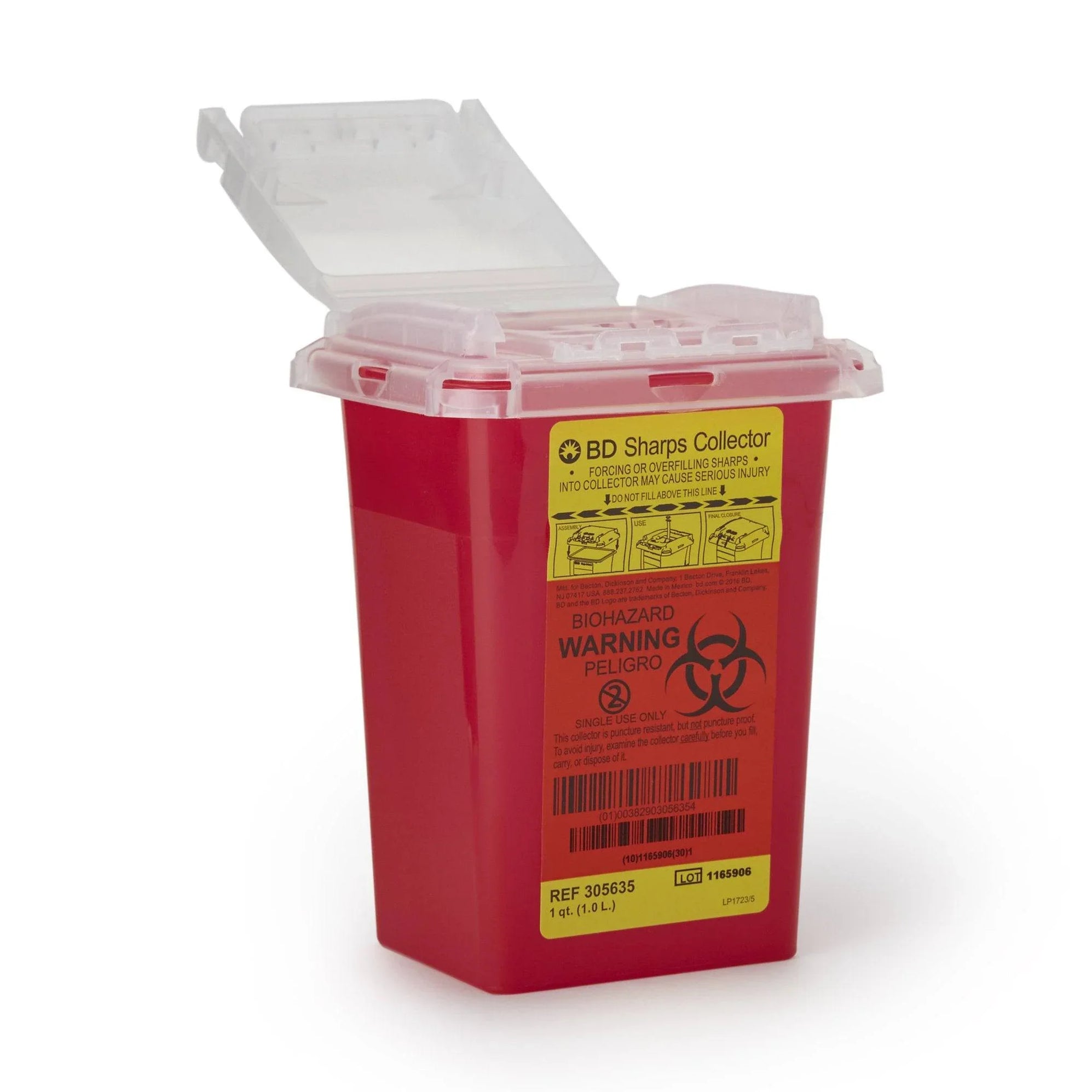Sharp Container 1 L Phlebotomy Sharps Container