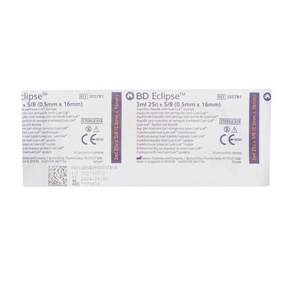 3 mL Syringe with Eclipse Safety Needle