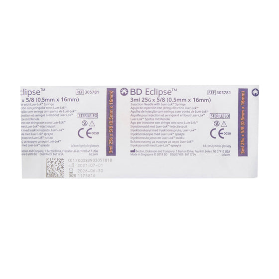 3 mL Syringe with Eclipse Safety Needle