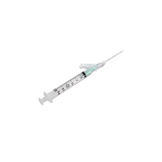 Syringe with SafetyGlide Safety Needle