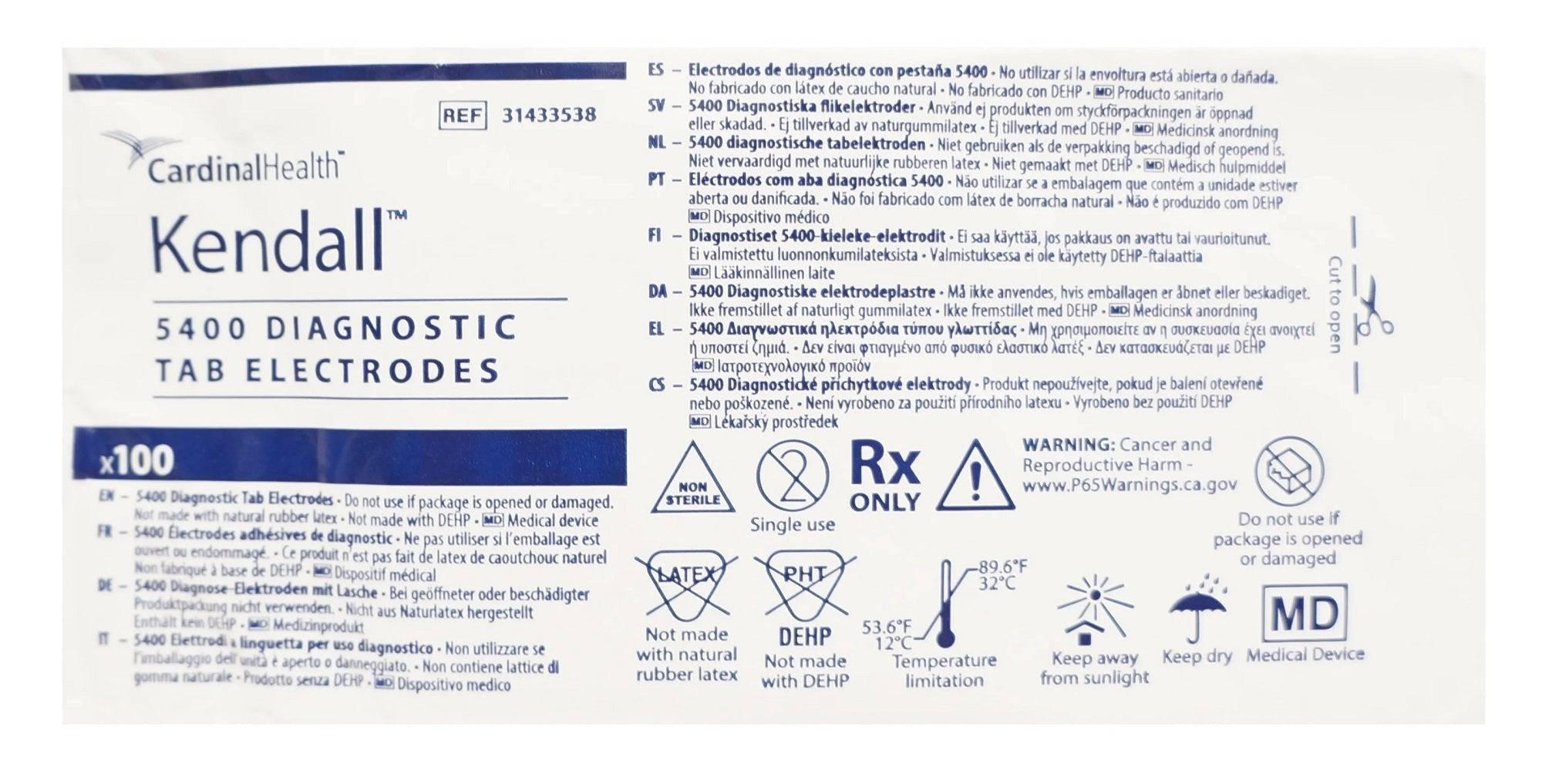 Kendall 5400 Series Diagnostic Tab Electrodes – MedicalRite