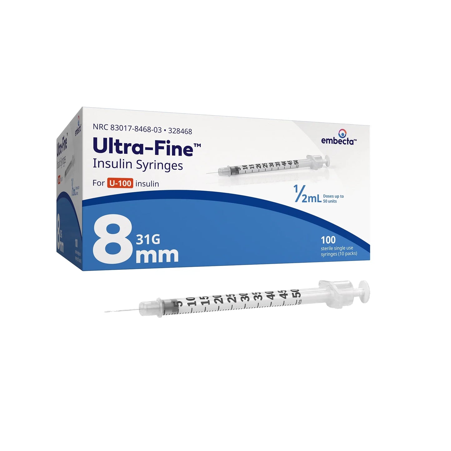 Ultra Fine U-100 Insulin Syringes