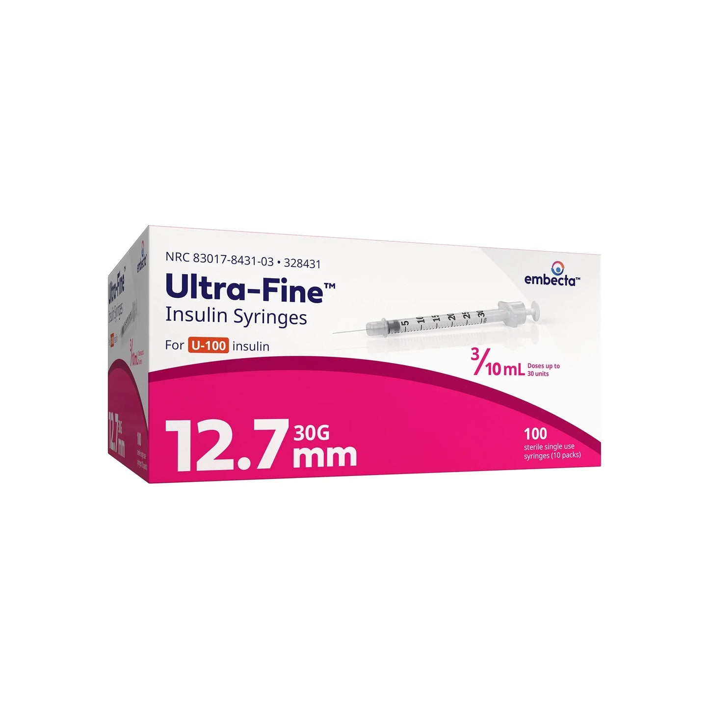 Ultra Fine U-100 Insulin Syringes