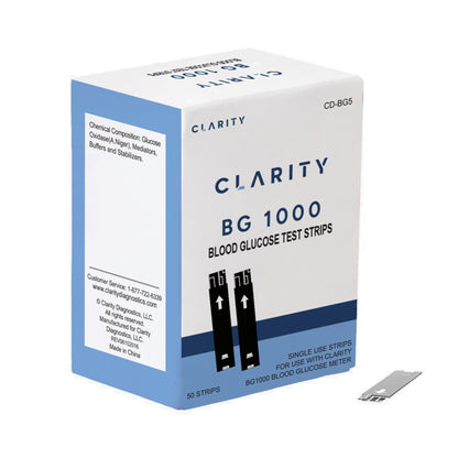 Clarity BG1000 Blood Glucose Test Strips