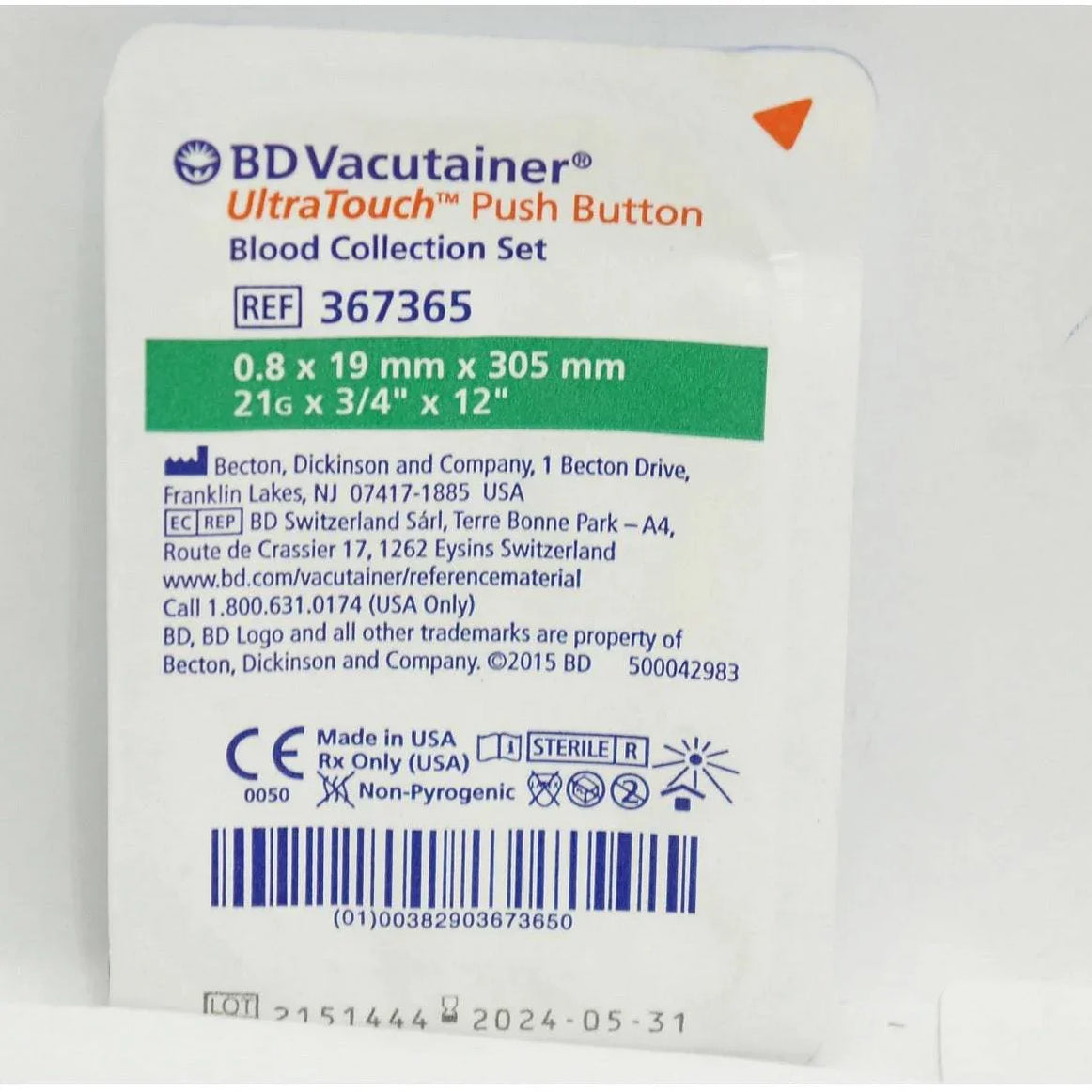 UltraTouch Push Button Blood Collection Set — MedicalRite