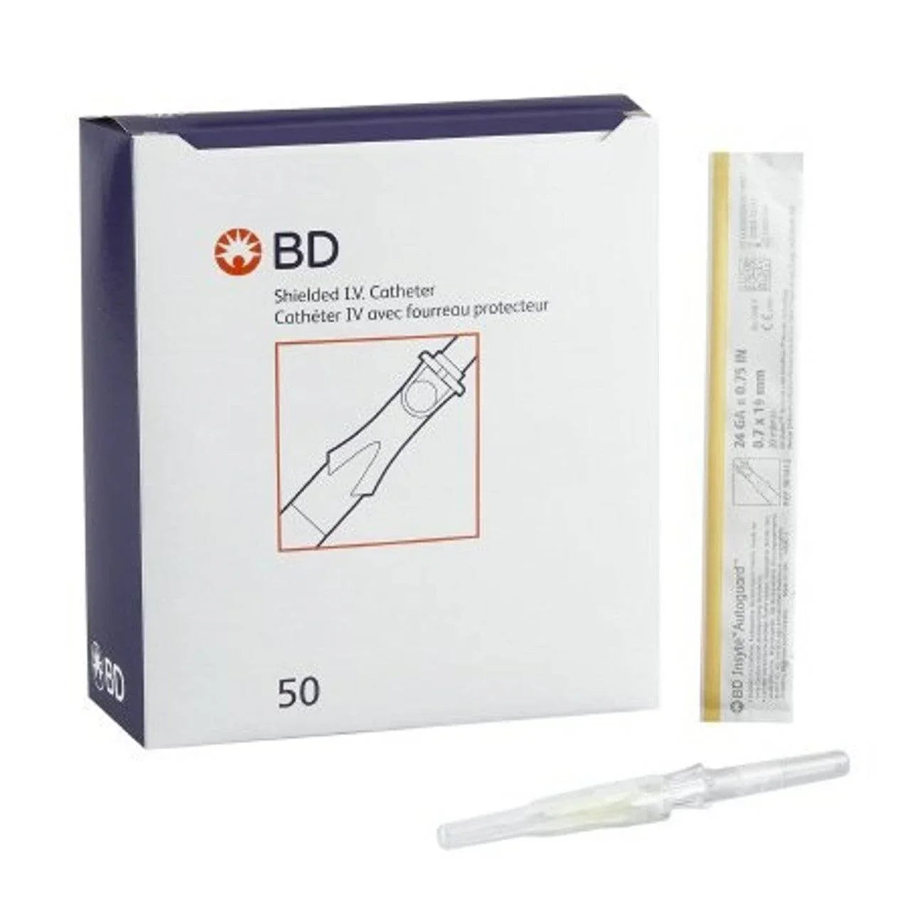 Autoguard Shielded IV Catheter - Winged