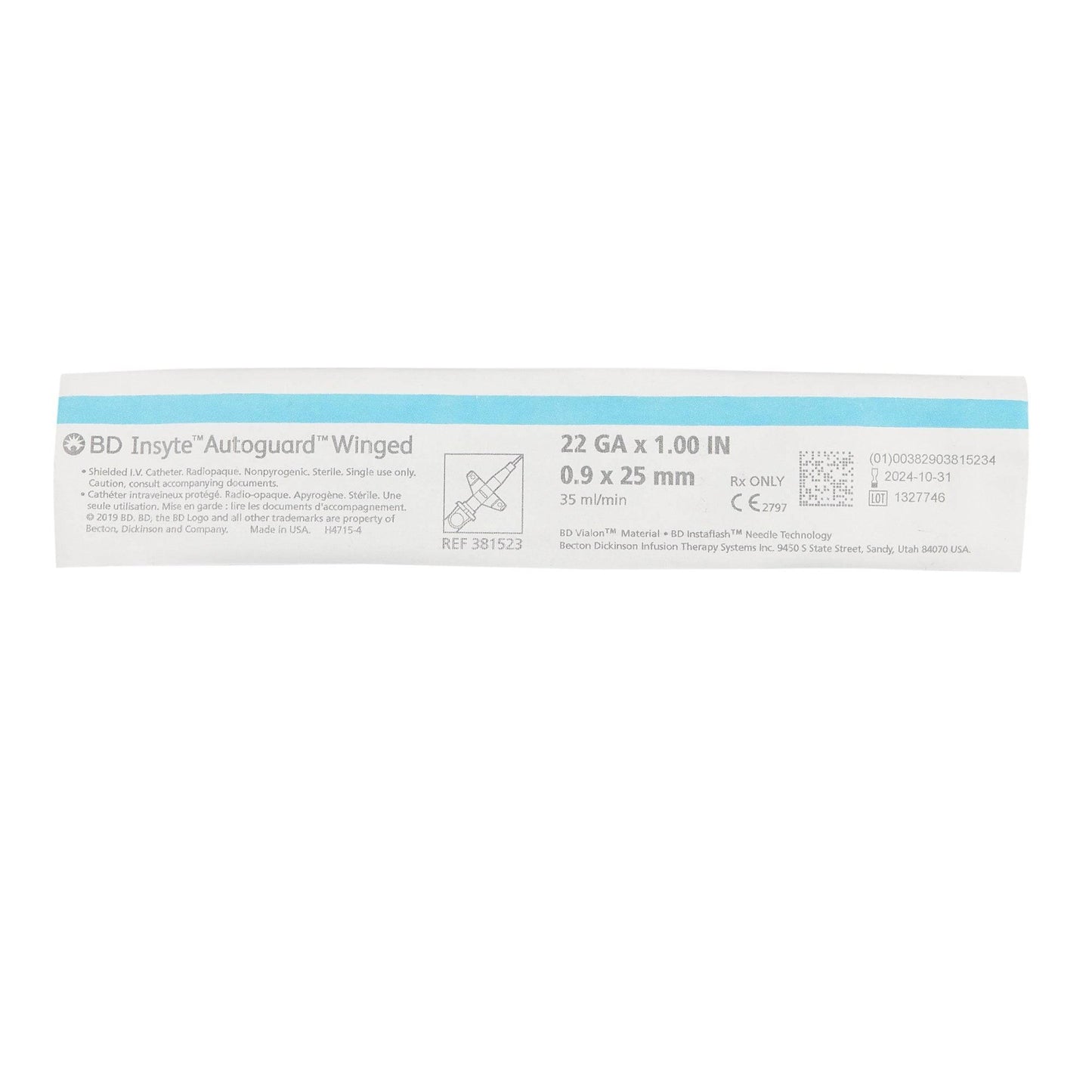 Autoguard Shielded IV Catheter - Winged