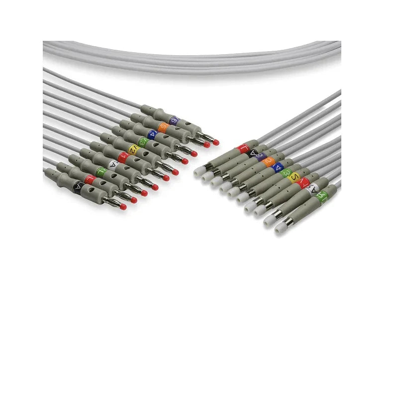 10-Lead Replaceable Lead Set with Banana Clip