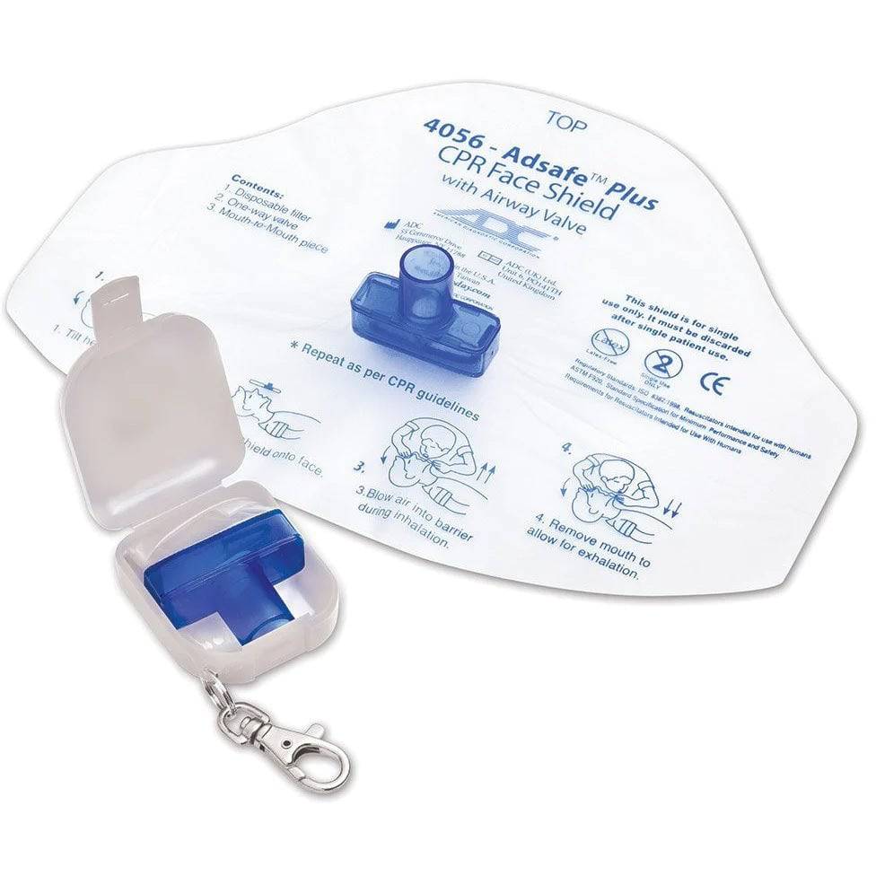 Adsafe Plus CPR Face Shield with Keychain Case