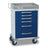 Blue Medical Cart with 5 Drawers