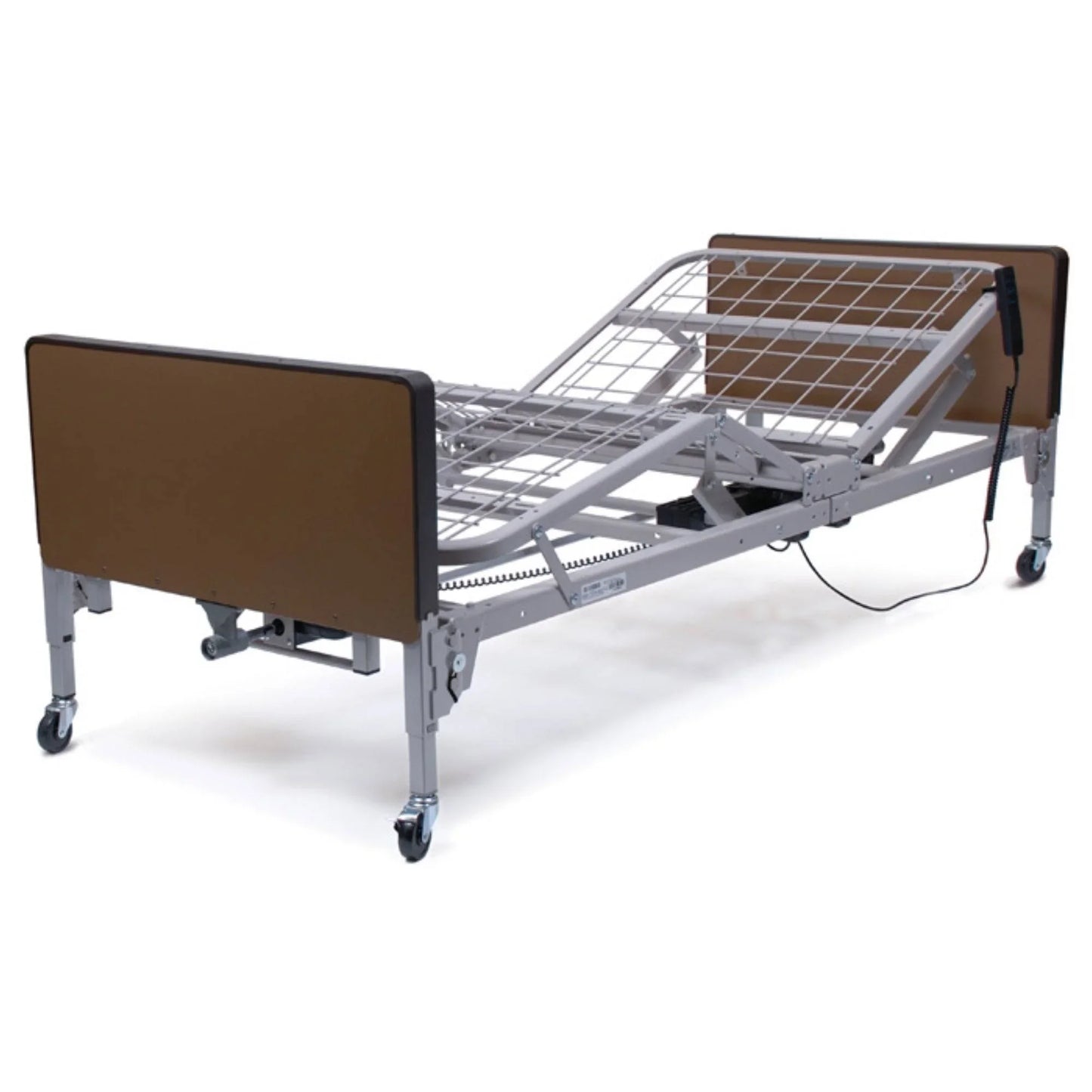 Full-Electric Bed with Mattress and Rails